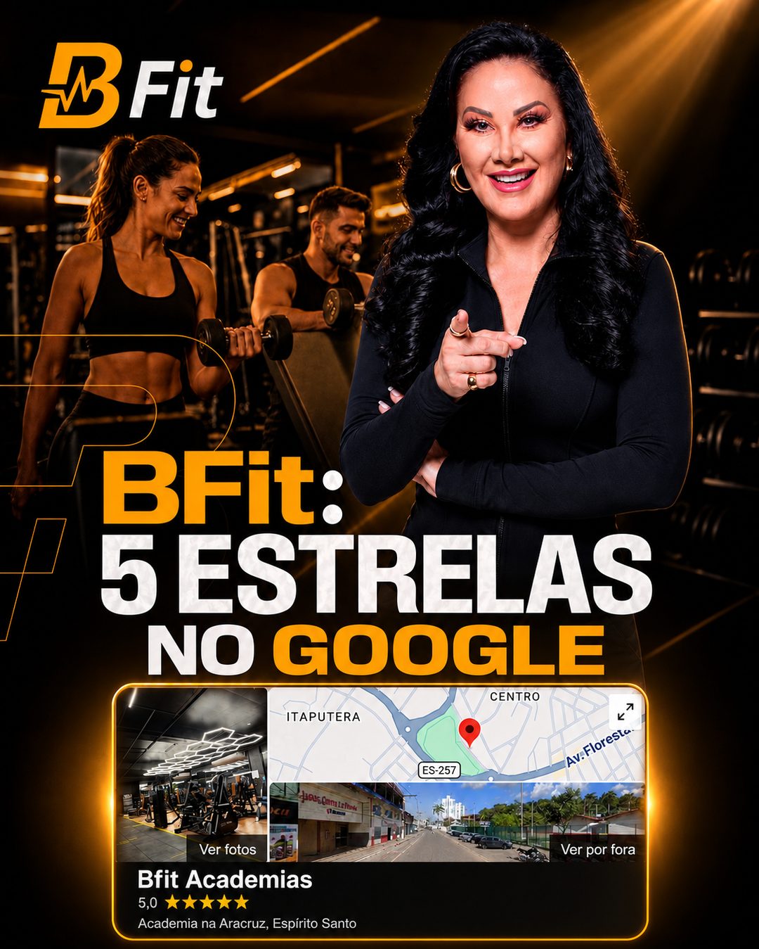 B Fit 5 estrelas no Google com Helen Ganzarolli